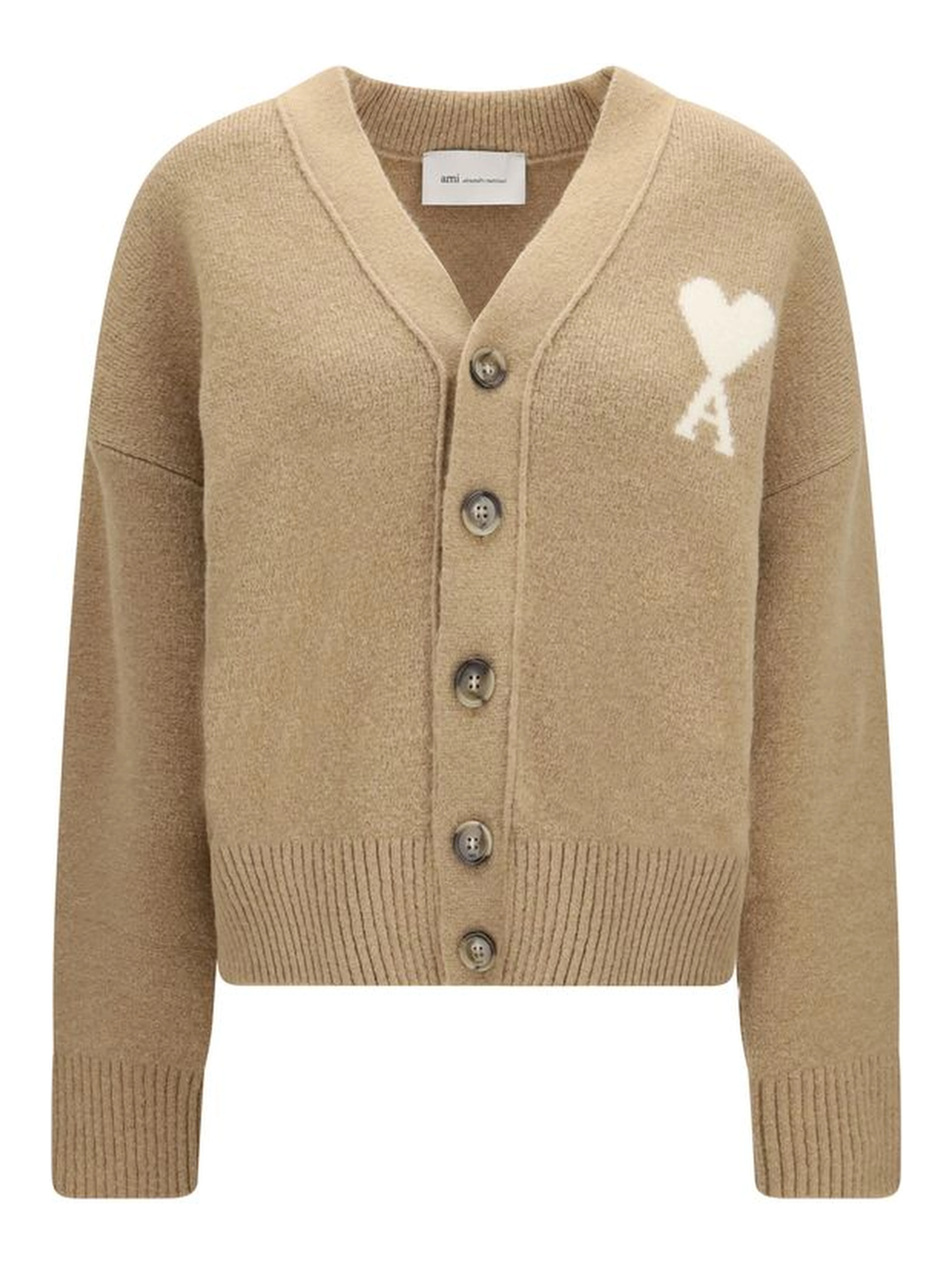 Beige Alpaca Vicugna Pacos Cardigan