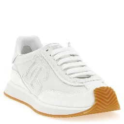 White Calfskin Low Top Sneakers