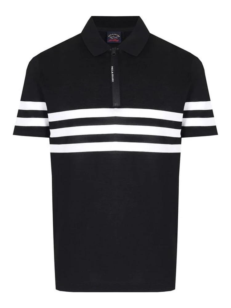 Black Cotton Polo Shirt