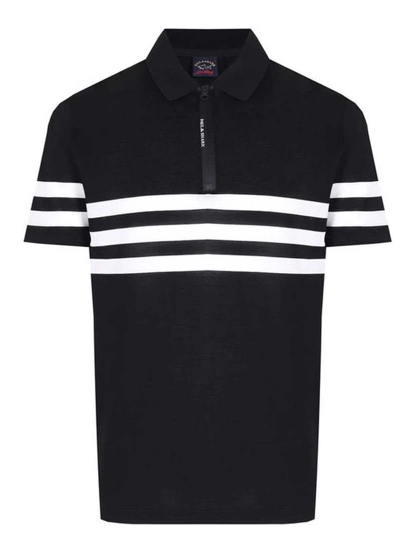 Black Cotton Polo Shirt
