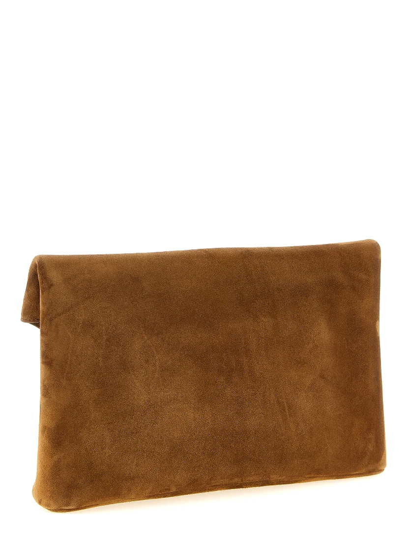 Brown Calfskin Clutch Bag