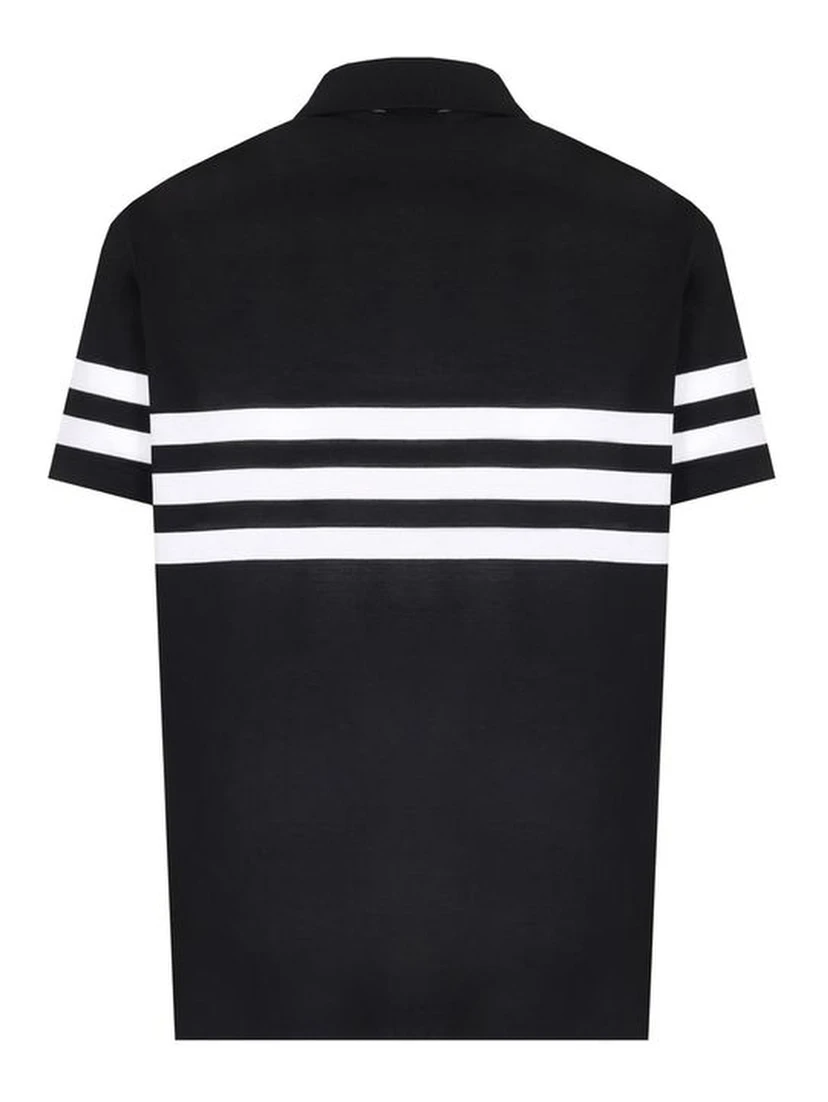 Black Cotton Polo Shirt