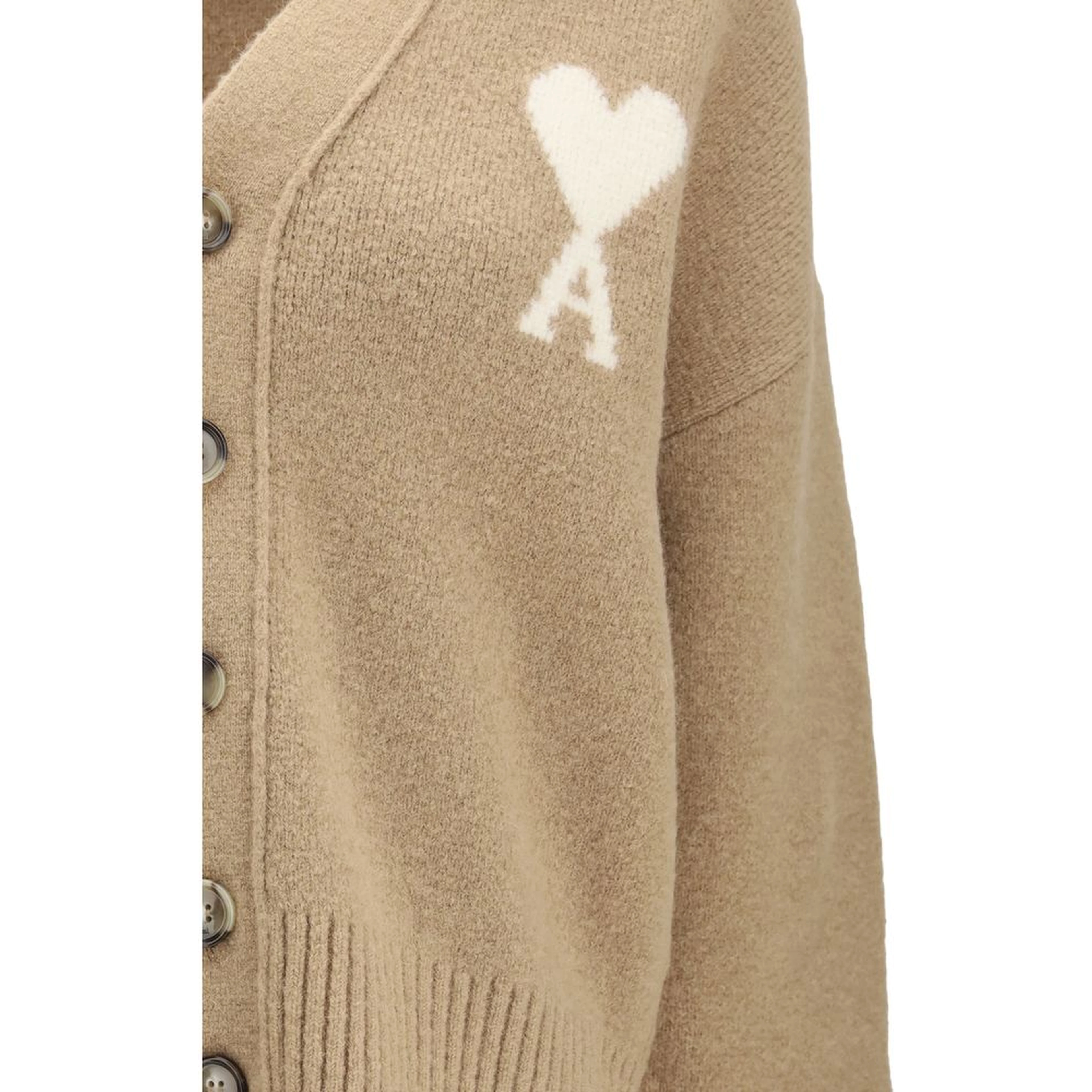 Beige Alpaca Vicugna Pacos Cardigan