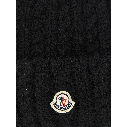 Black Alpaca Leather Beanie