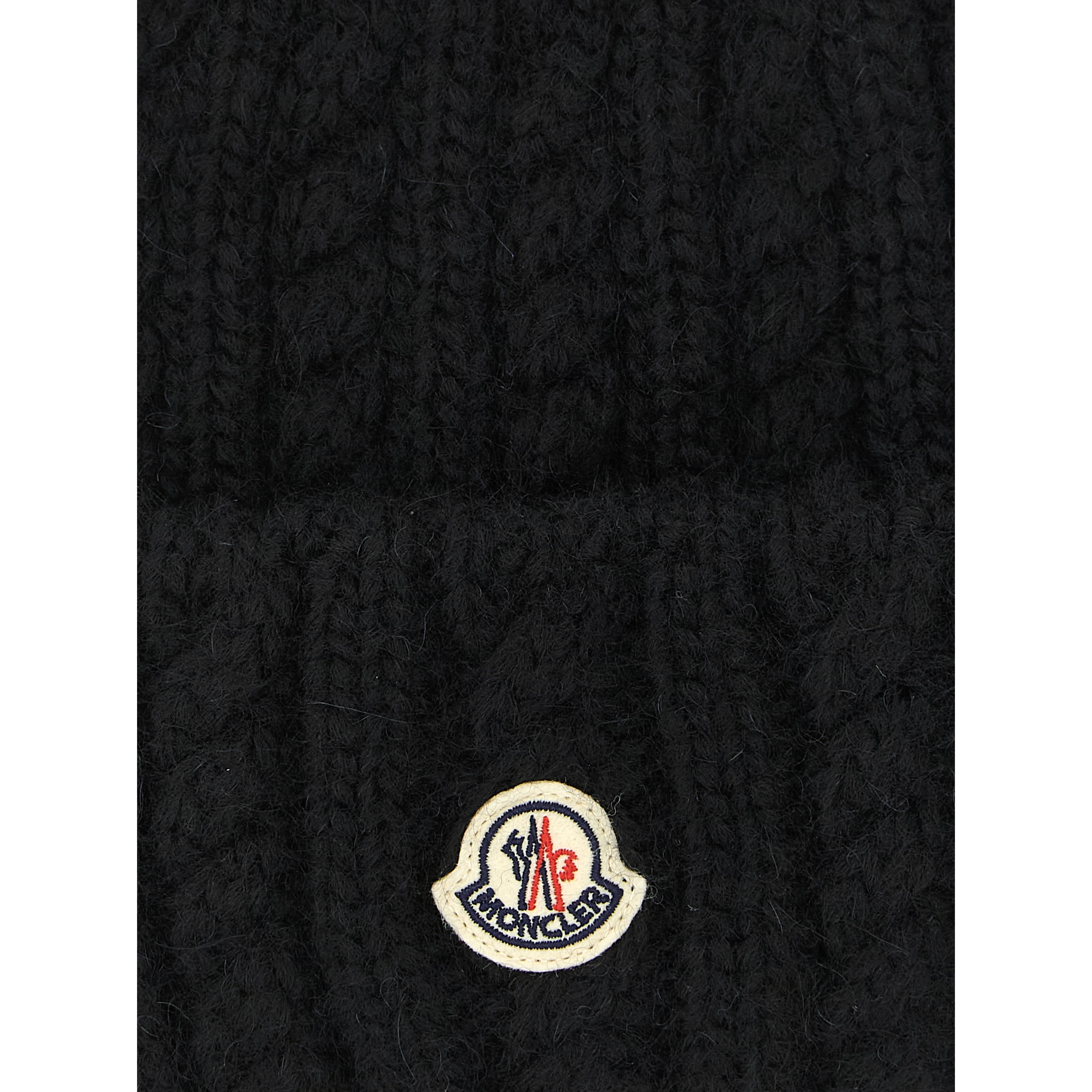 Black Alpaca Leather Beanie