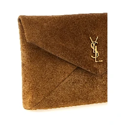 Brown Calfskin Clutch Bag