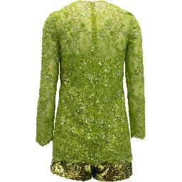 Women Green Sequin Jumpsuit