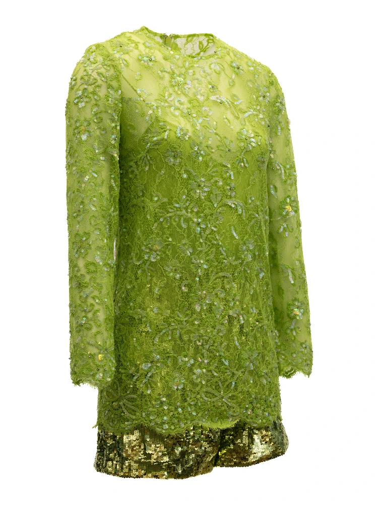 Women Green Sequin Jumpsuit alternative