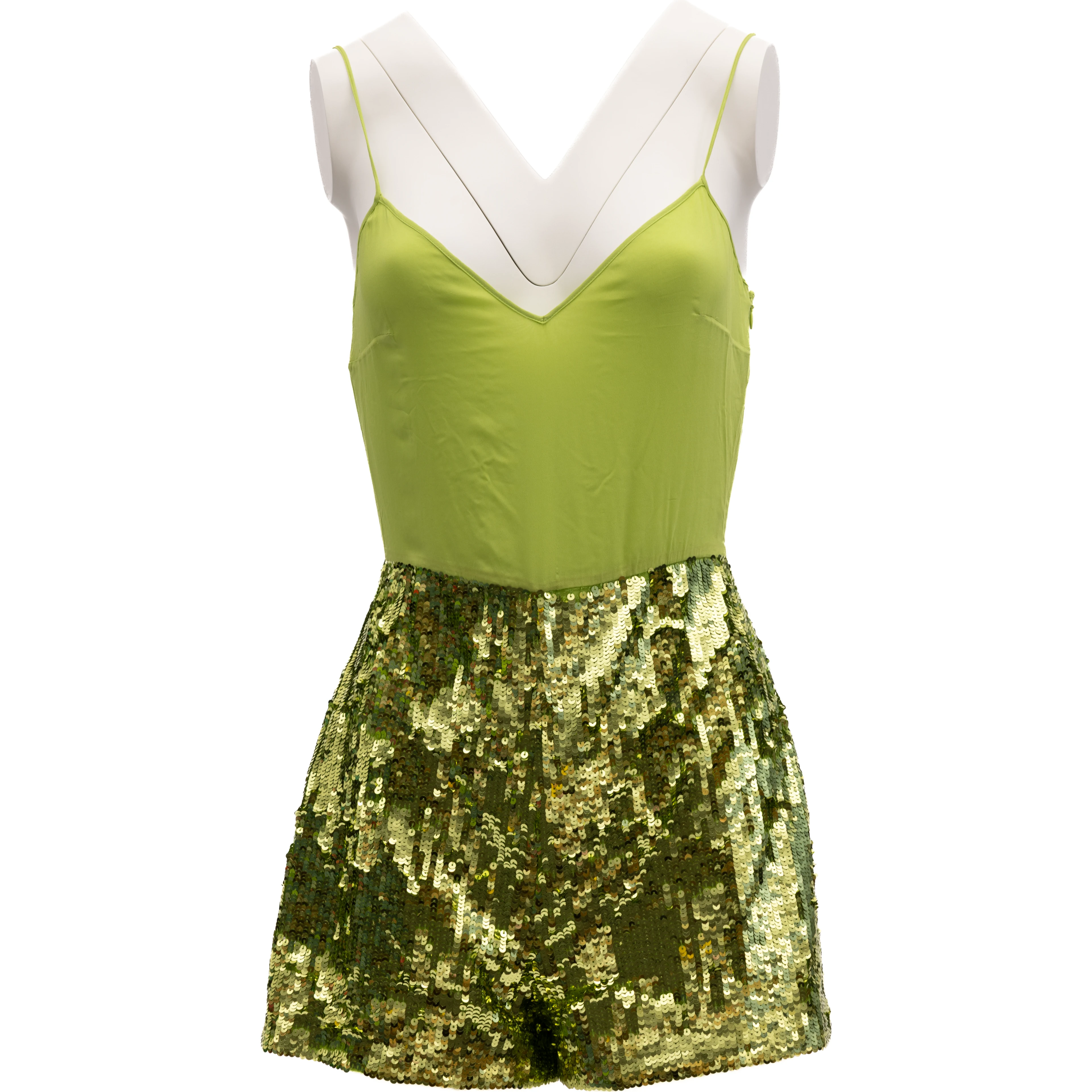 Women Green Sequin Jumpsuit