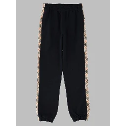 Pantalone da jogging in cotone con finiture Check