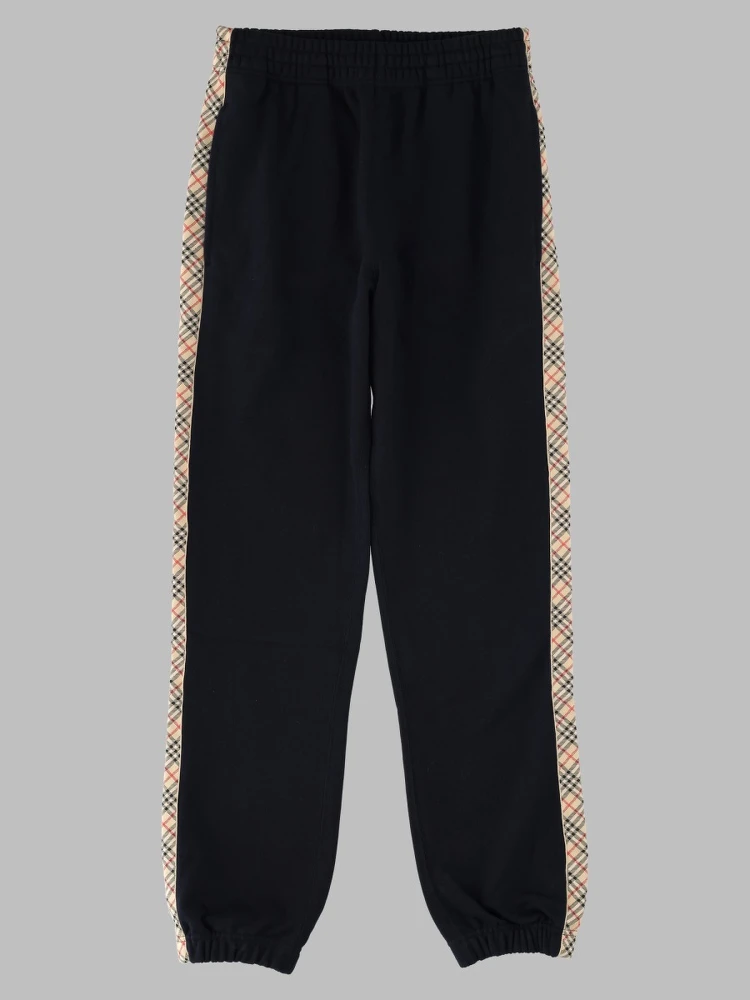 Pantalone da jogging in cotone con finiture Check
