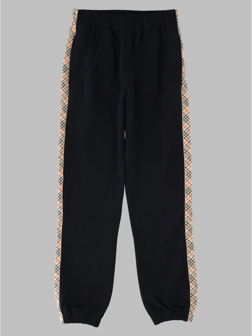 Pantalone da jogging in cotone con finiture Check