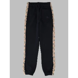 Pantalone da jogging in cotone con finiture Check