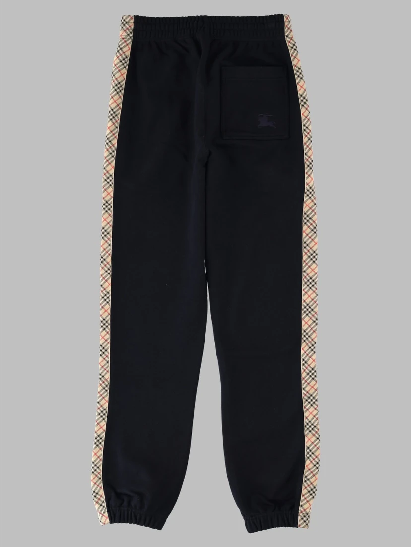 Pantalone da jogging in cotone con finiture Check