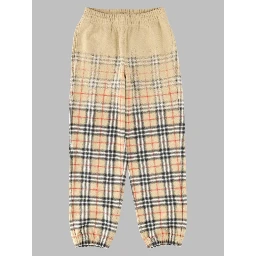 pantalone track con stampa check
