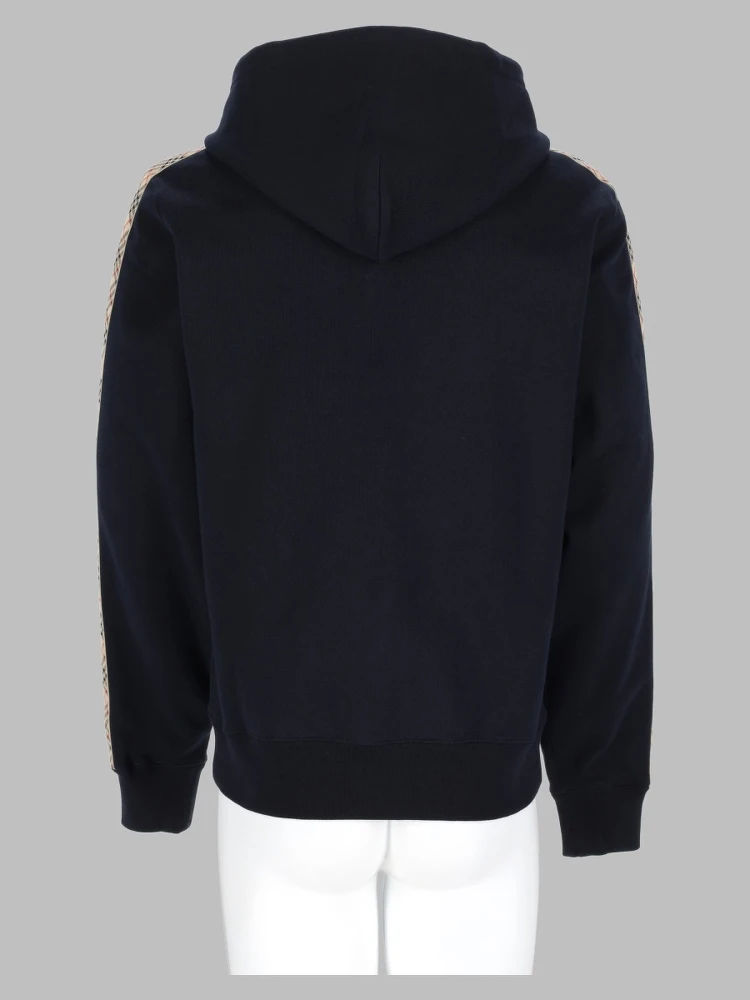 Felpa in cotone con cappuccio, cerniera e finiture Check alternative