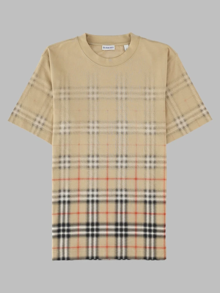 t-shirt con stampa check
