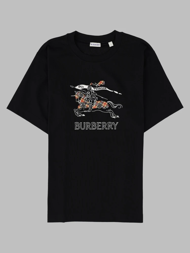 T-shirt in cotone con Knight Check