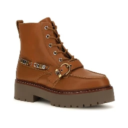 Brown Calf Leather Bos Taurus Lace-Up Boots
