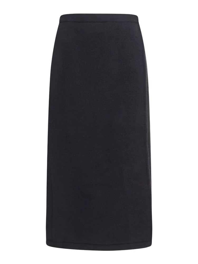 Black Wool Oves Aries Midi Skirt