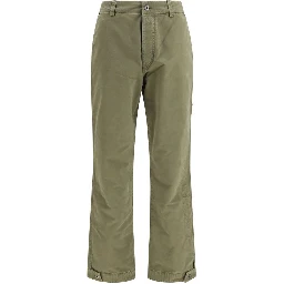 Bicolor Cotton Casual Pants