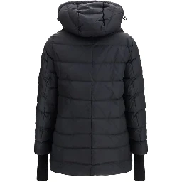 Black Polyester Full-Length Jacket