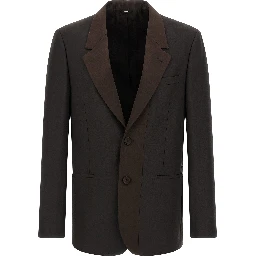 Brown Polyester Blazer