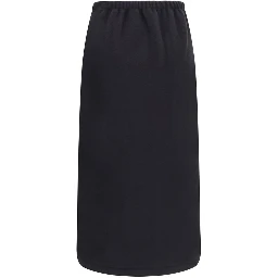 Black Wool Oves Aries Midi Skirt