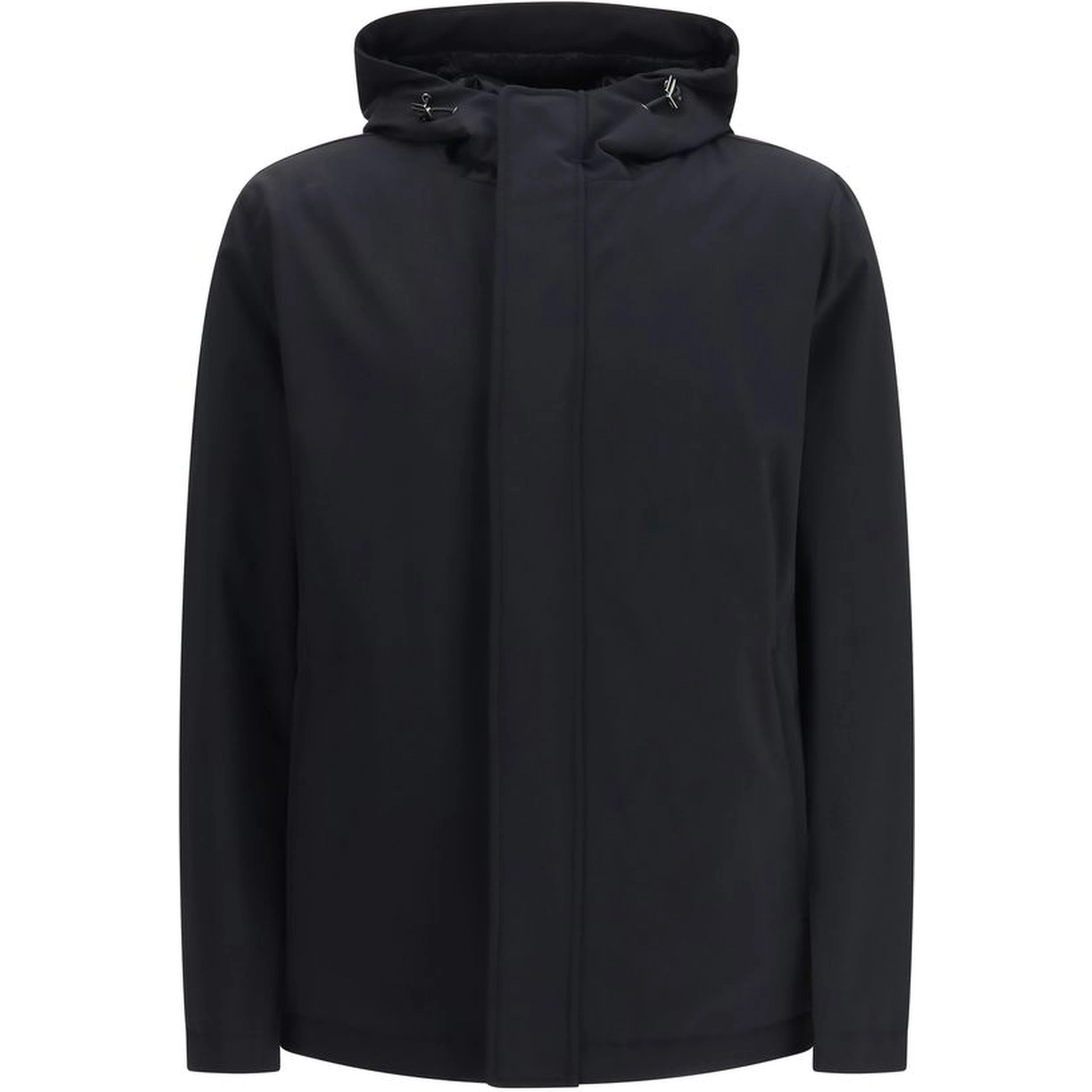 Black Polyester Shell Jacket