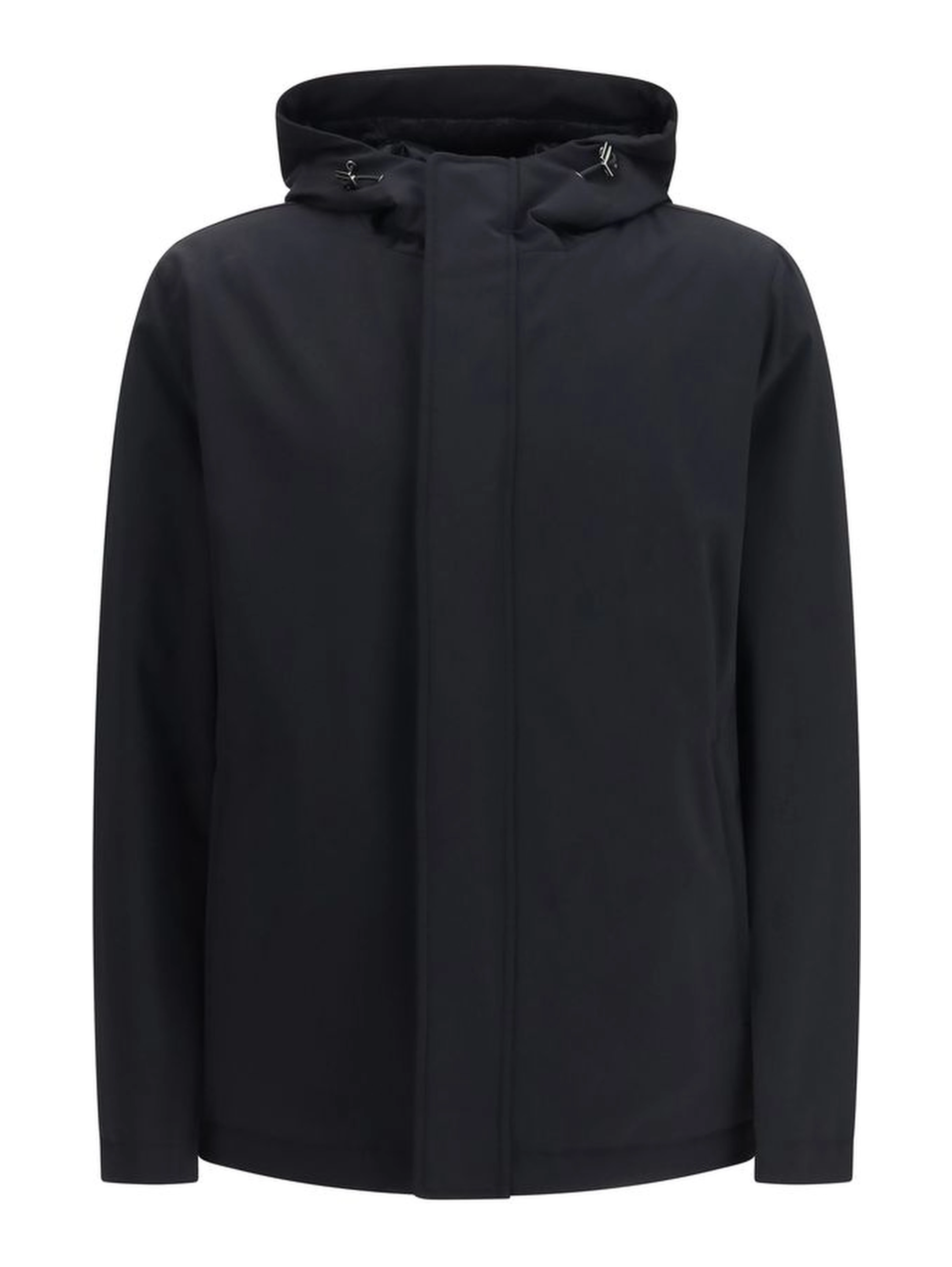 Black Polyester Shell Jacket