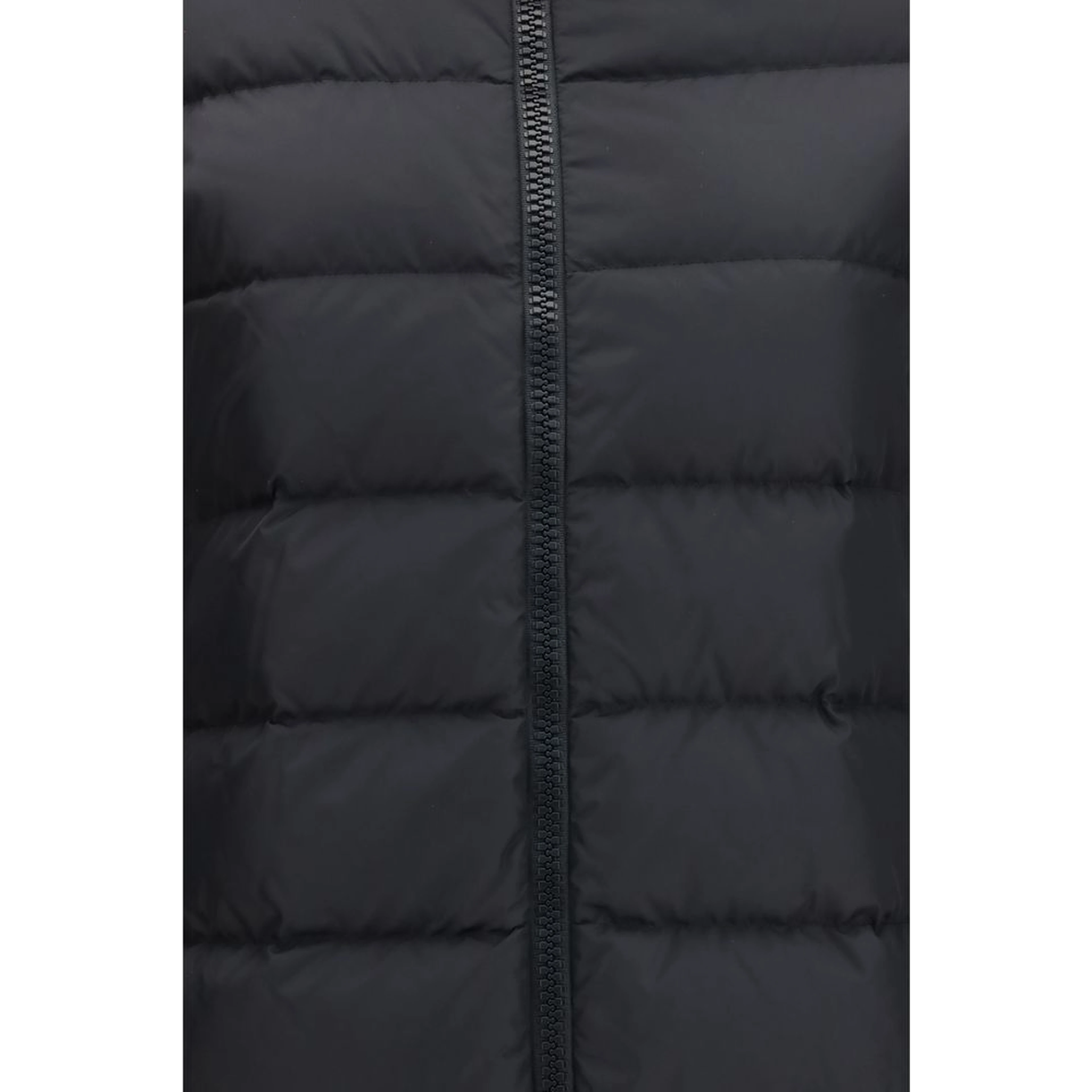 Black Polyester Full-Length Jacket