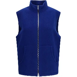 Blue Wool Oves Aries Sleeveless Jacket
