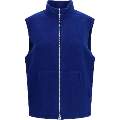 Blue Wool Oves Aries Sleeveless Jacket