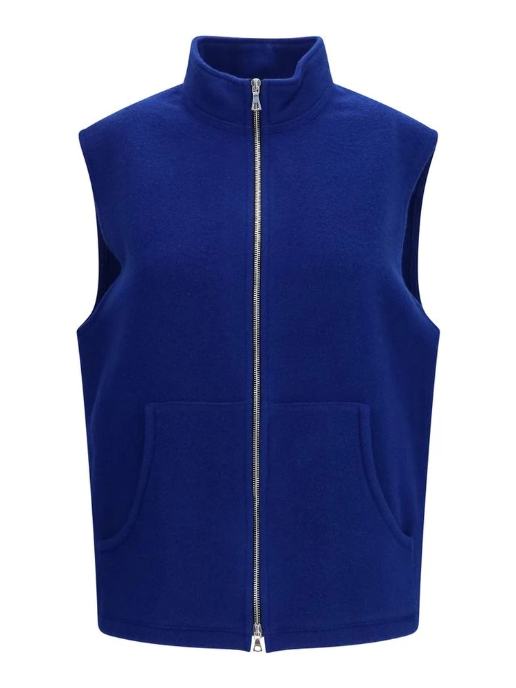 Blue Wool Oves Aries Sleeveless Jacket