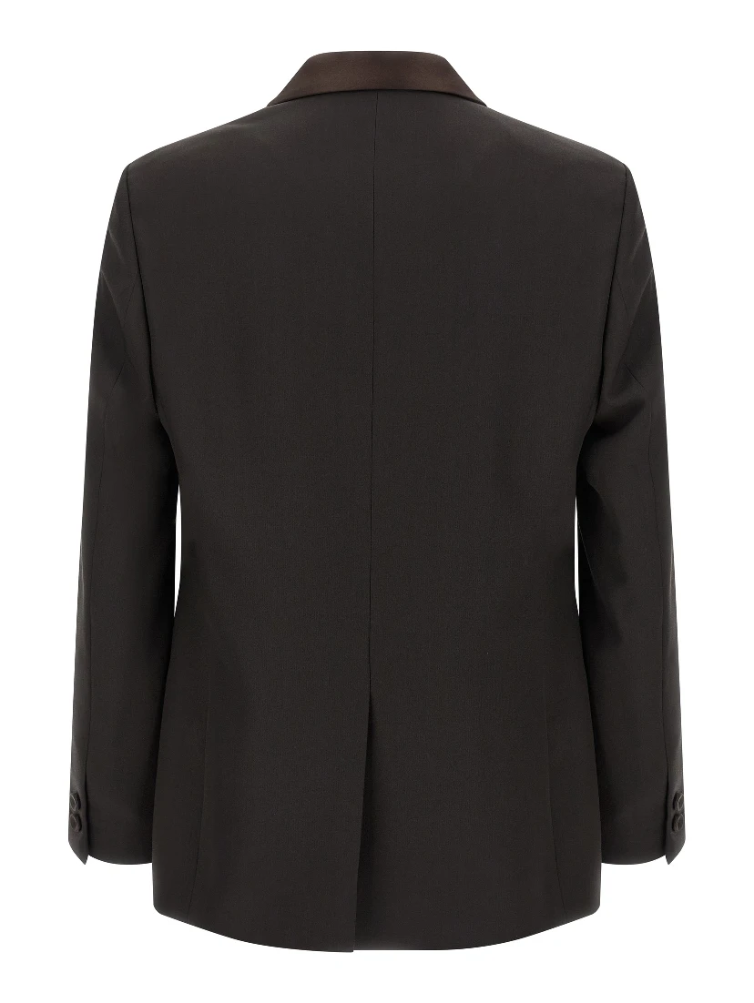 Brown Polyester Blazer