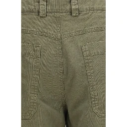 Bicolor Cotton Casual Pants