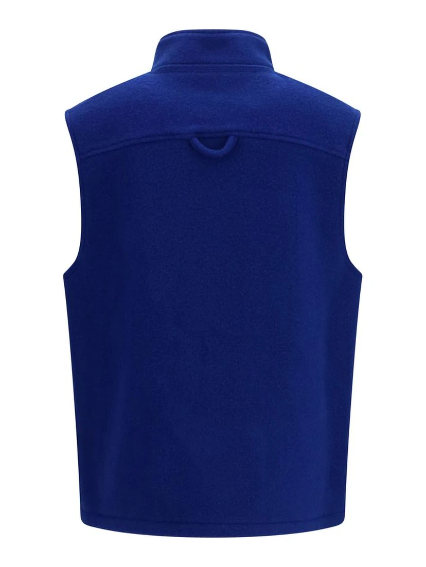 Blue Wool Oves Aries Sleeveless Jacket