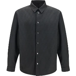 Black Polyester Pattern Shirt