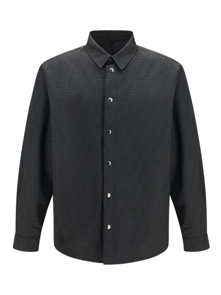 Black Polyester Pattern Shirt