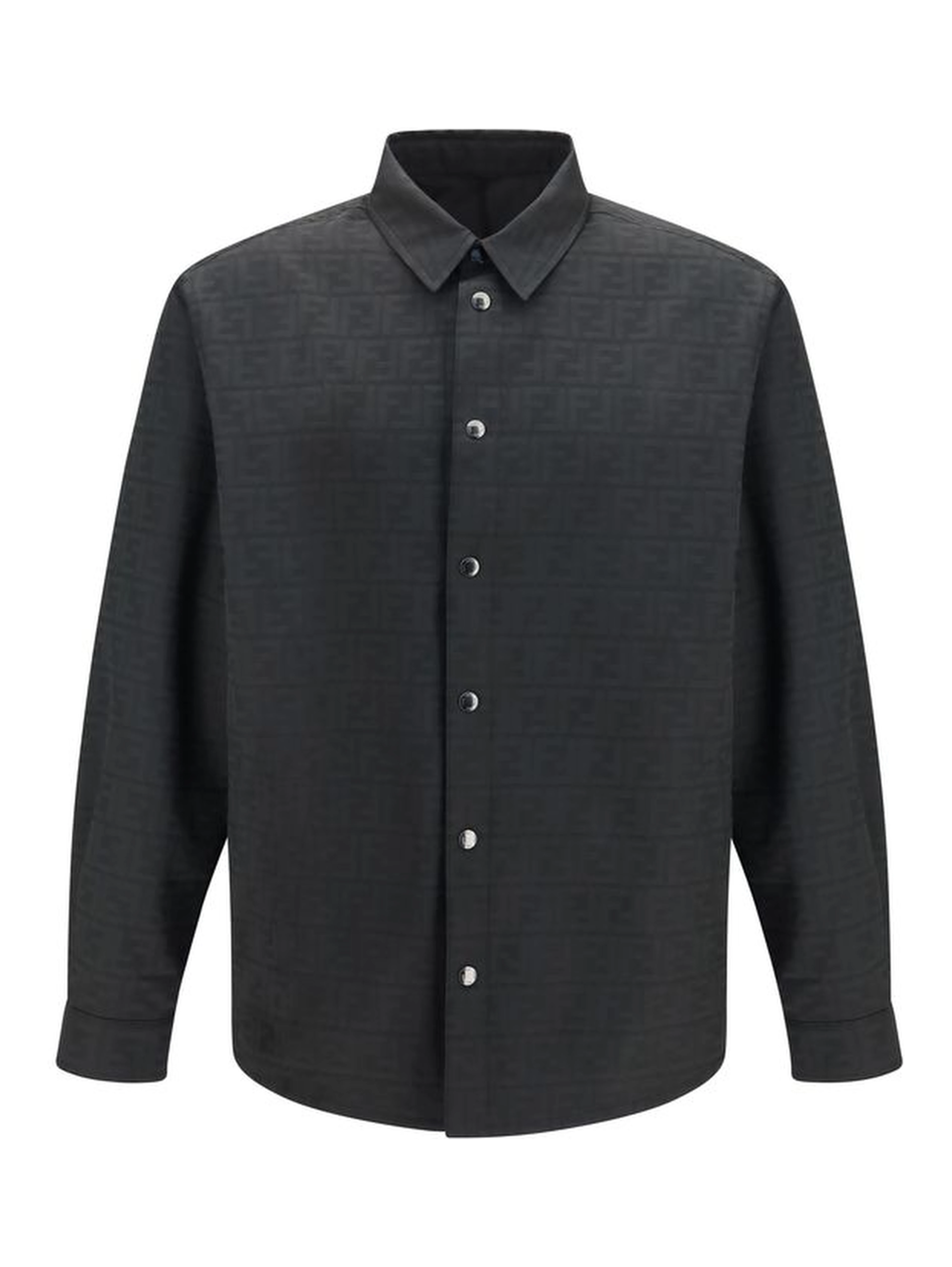 Black Polyester Pattern Shirt