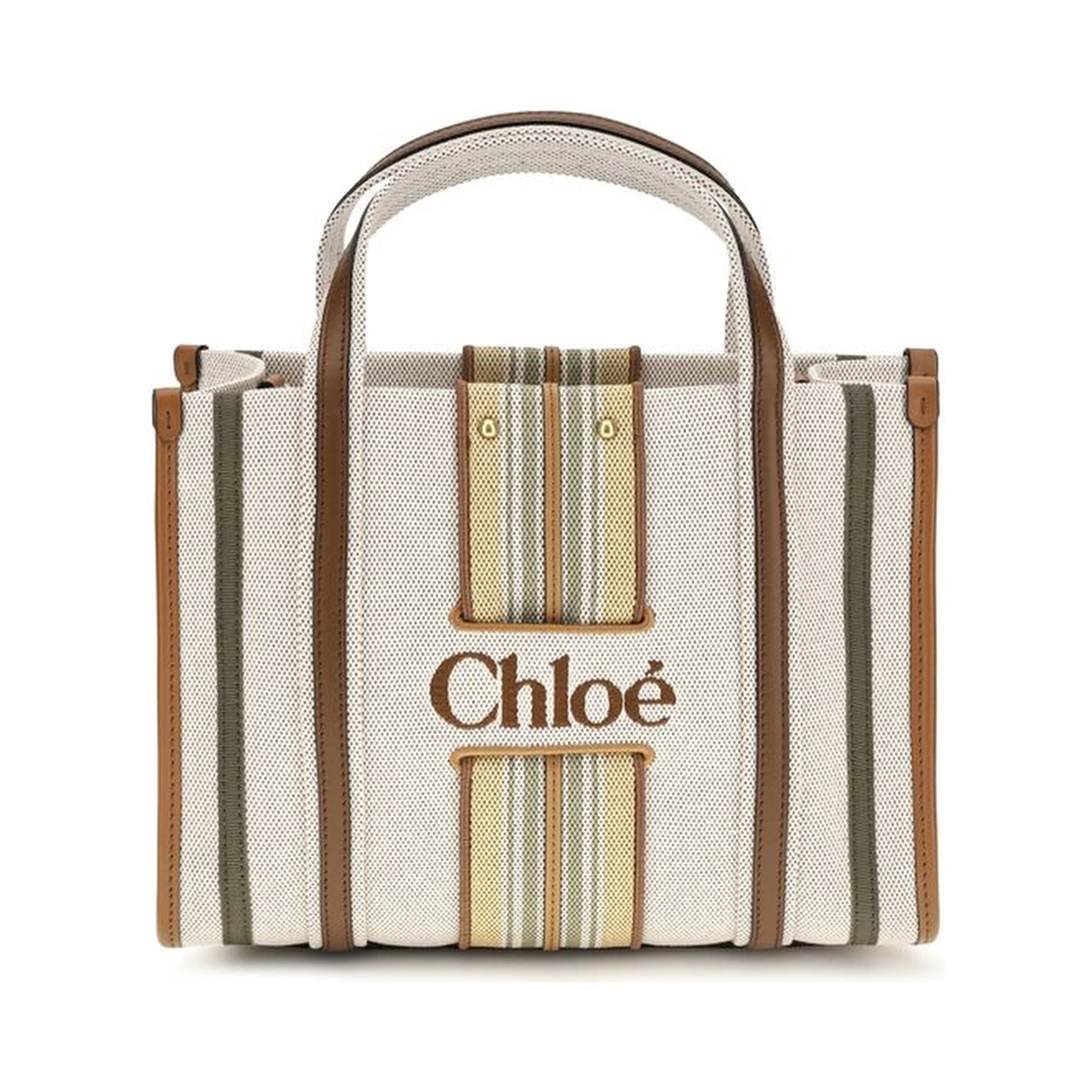 Beige Cotton Shoulder Bag