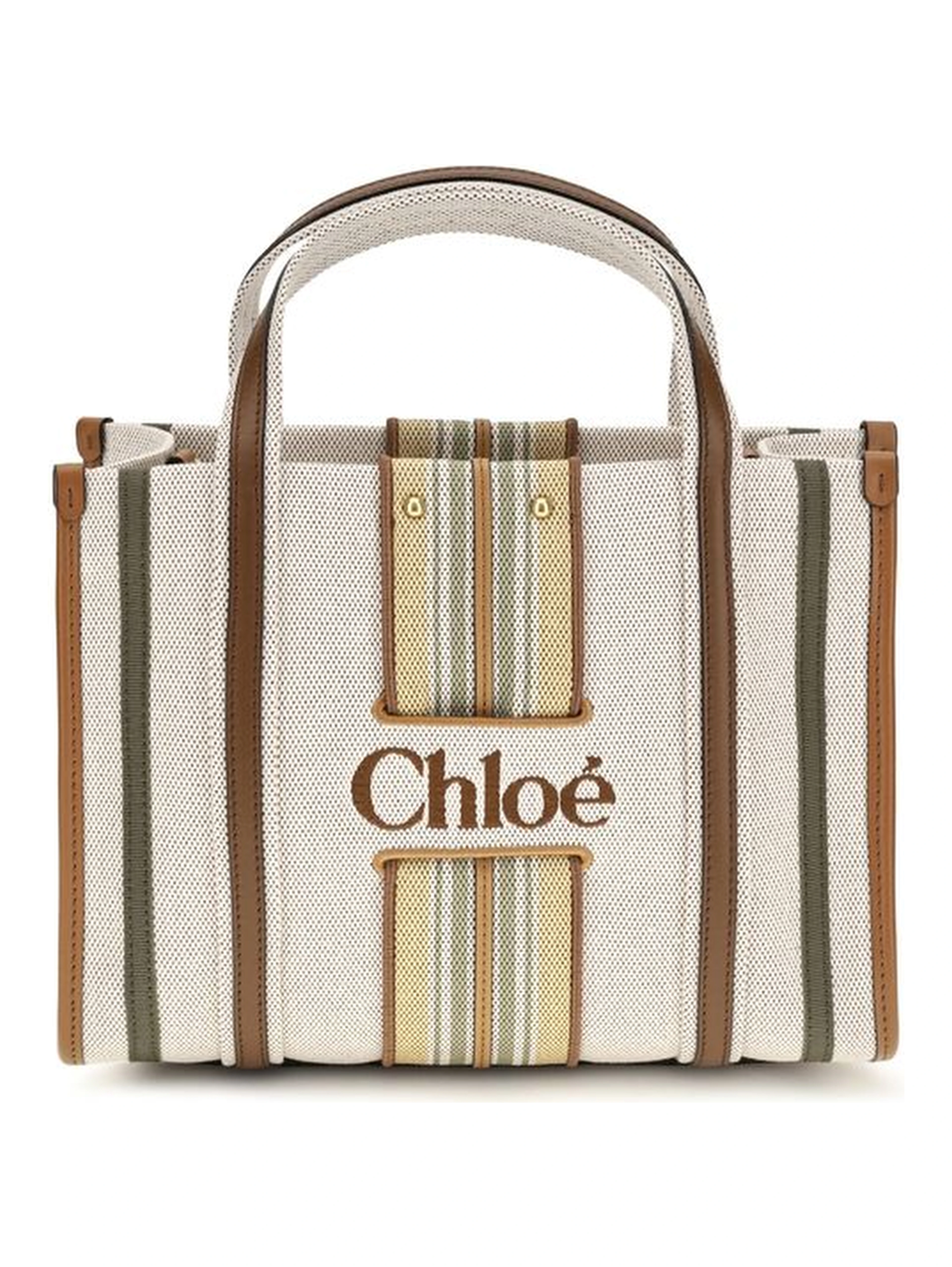 Beige Cotton Shoulder Bag