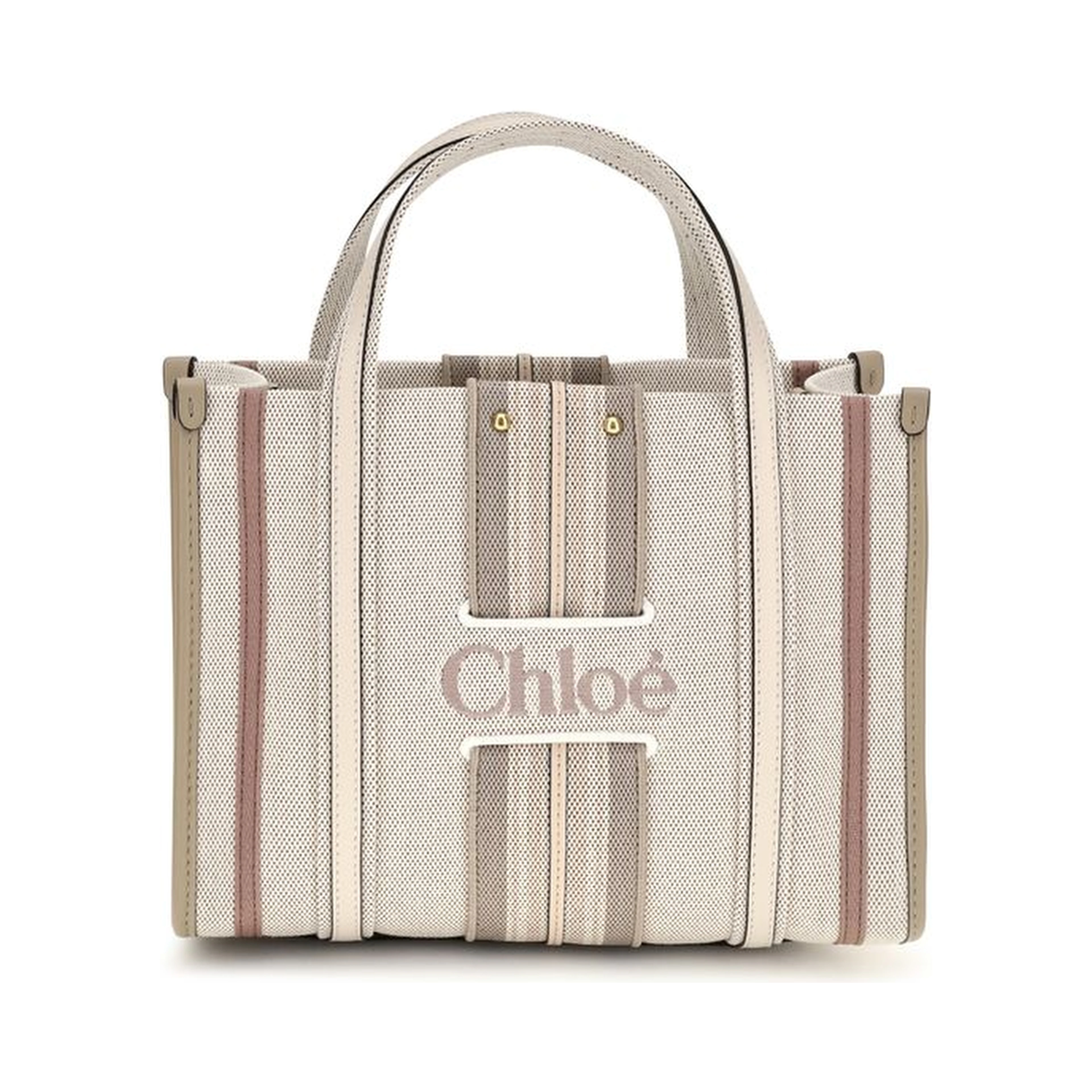 Beige Cotton Shoulder Bag