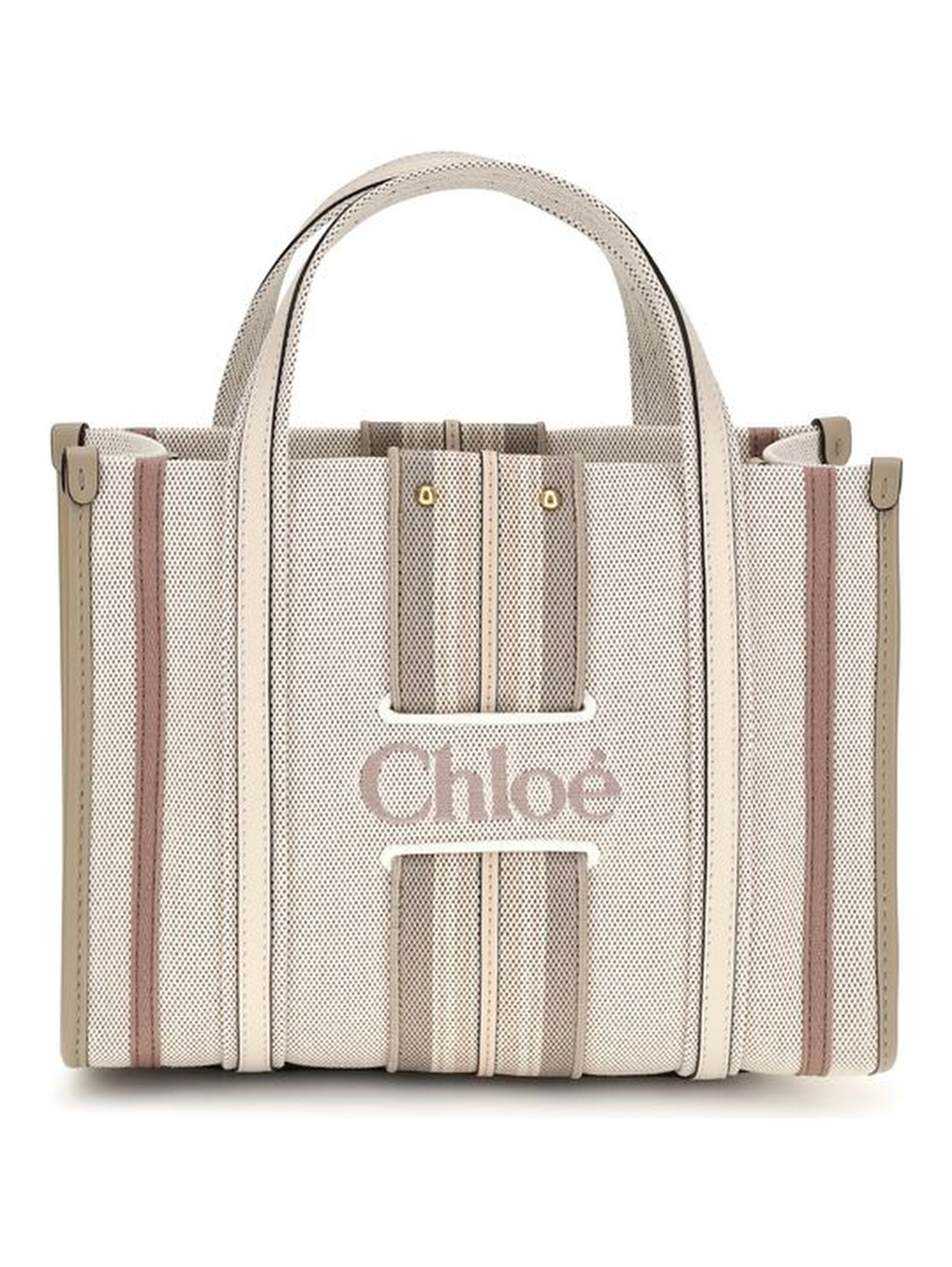 Beige Cotton Shoulder Bag