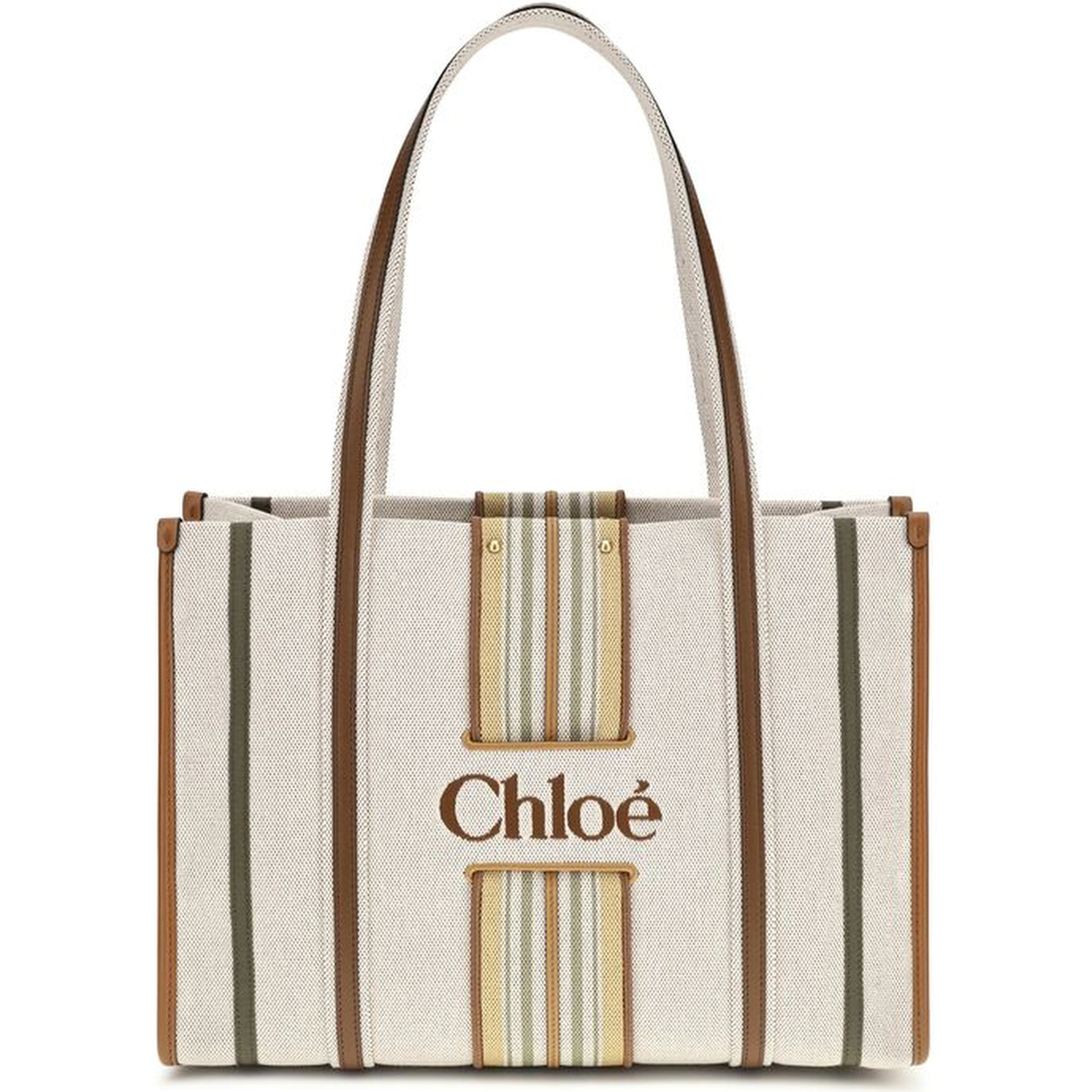 Beige Cotton Shoulder Bag