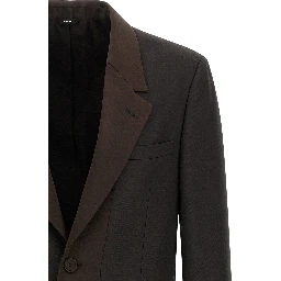 Brown Polyester Blazer