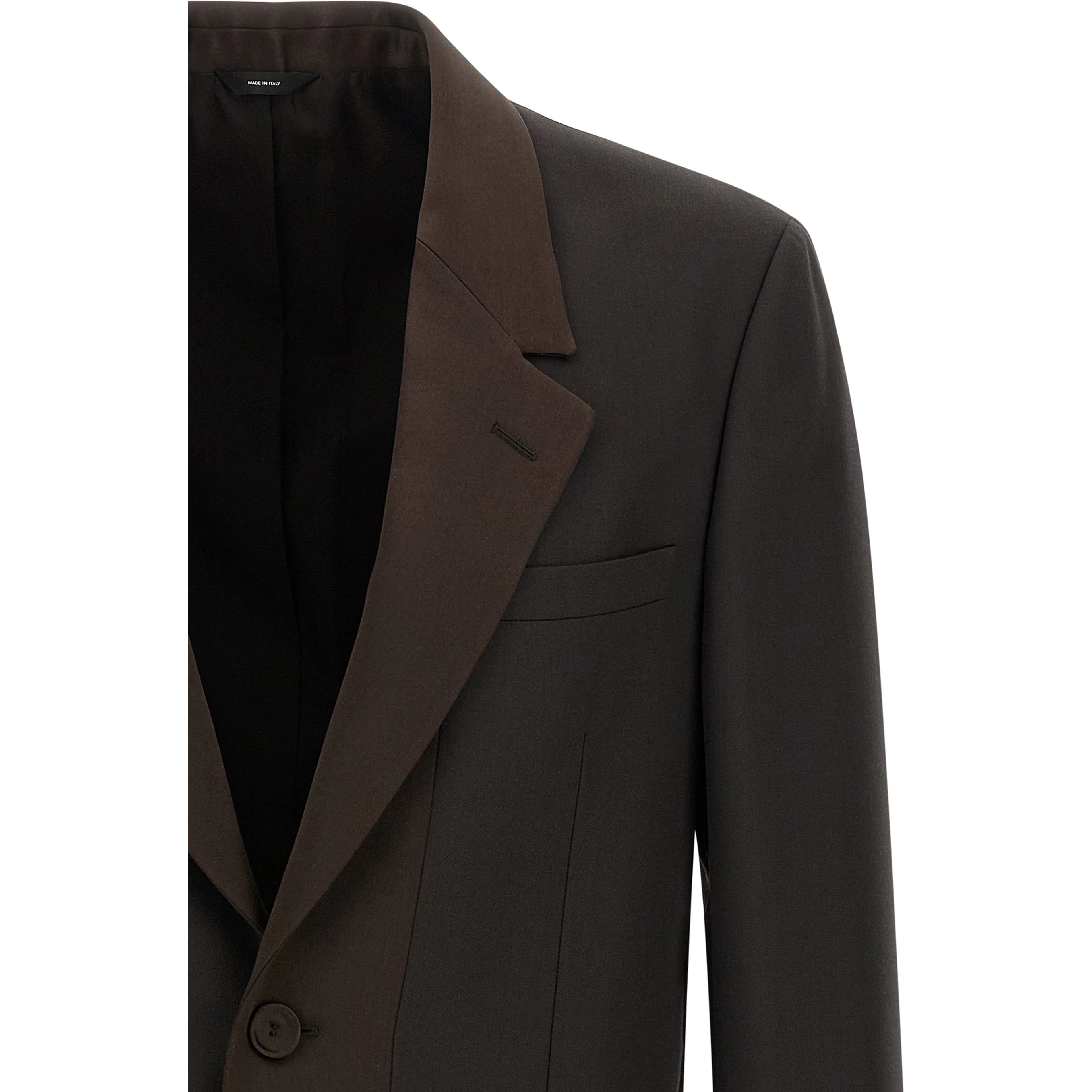 Brown Polyester Blazer