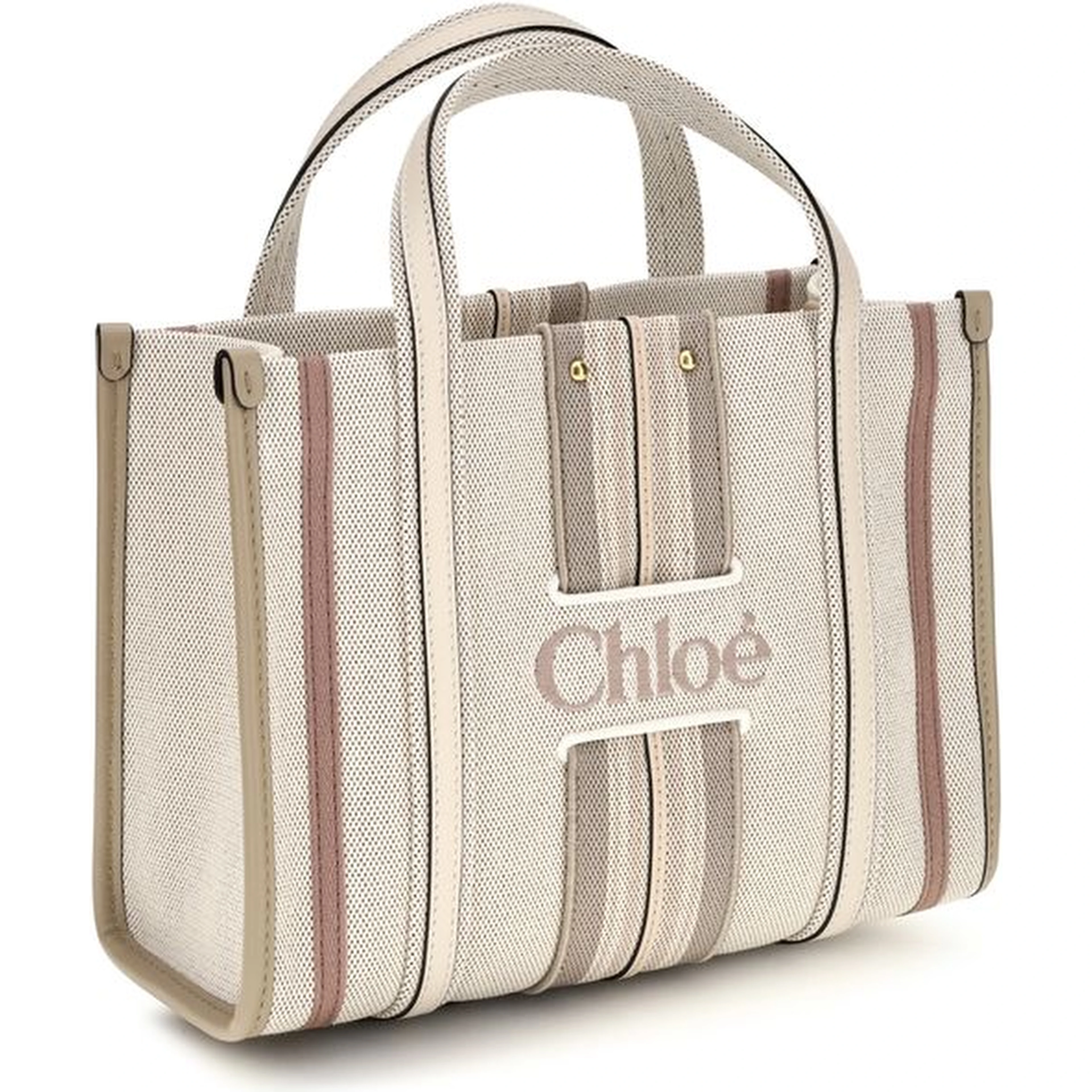 Beige Cotton Shoulder Bag