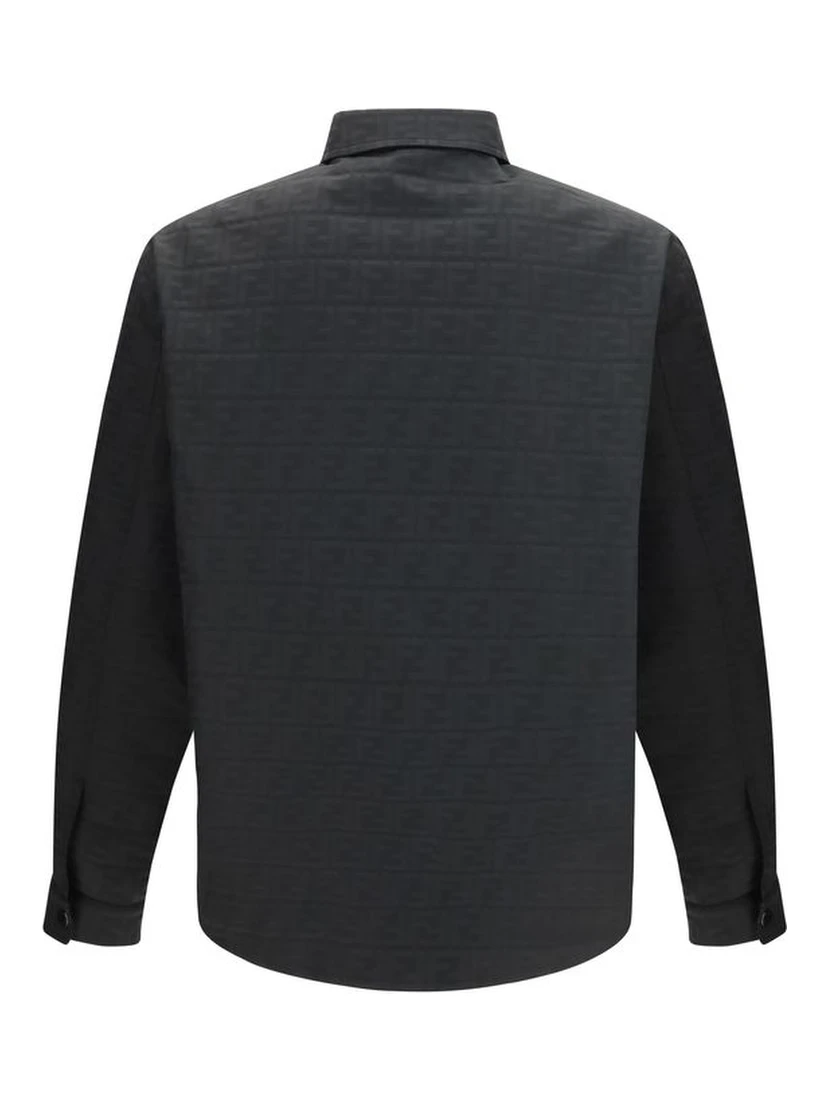 Black Polyester Pattern Shirt