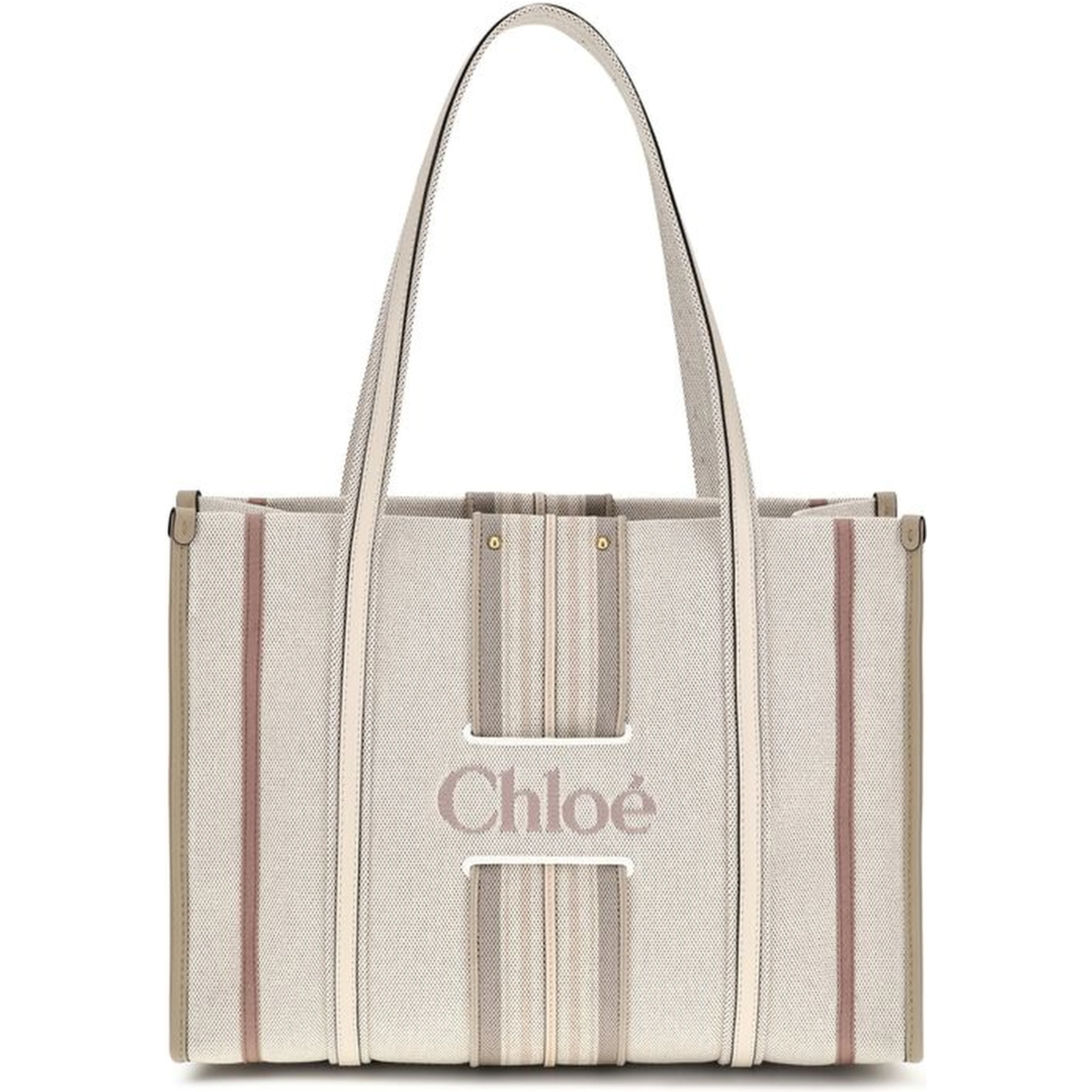 Beige Cotton Shoulder Bag